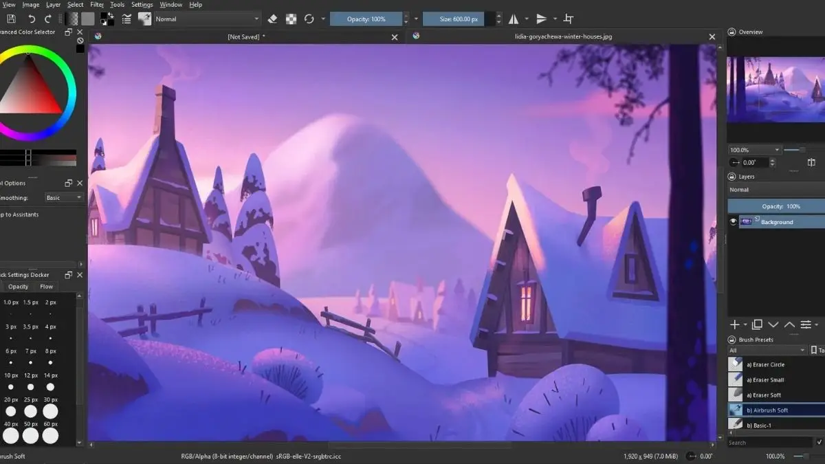 Krita Best Alternate for Microsoft Paint Clean and Flexible Interface