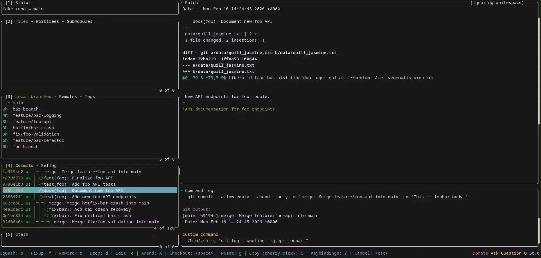 Easily browse history and diffs